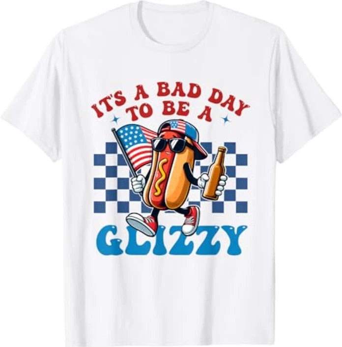 Its A Bad Day to Be A Glizzy Grill Hot Dog 4th of July Men T-Shirt