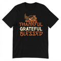 Thankful Grateful Blessed Cornucopia Harvest Autumn T-shirt