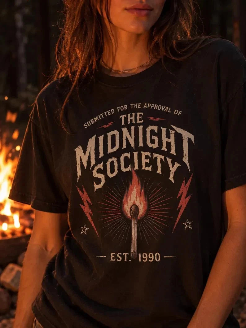 Midnight Society 90s Horror Nostalgia T-Shirt Image 1 of 4