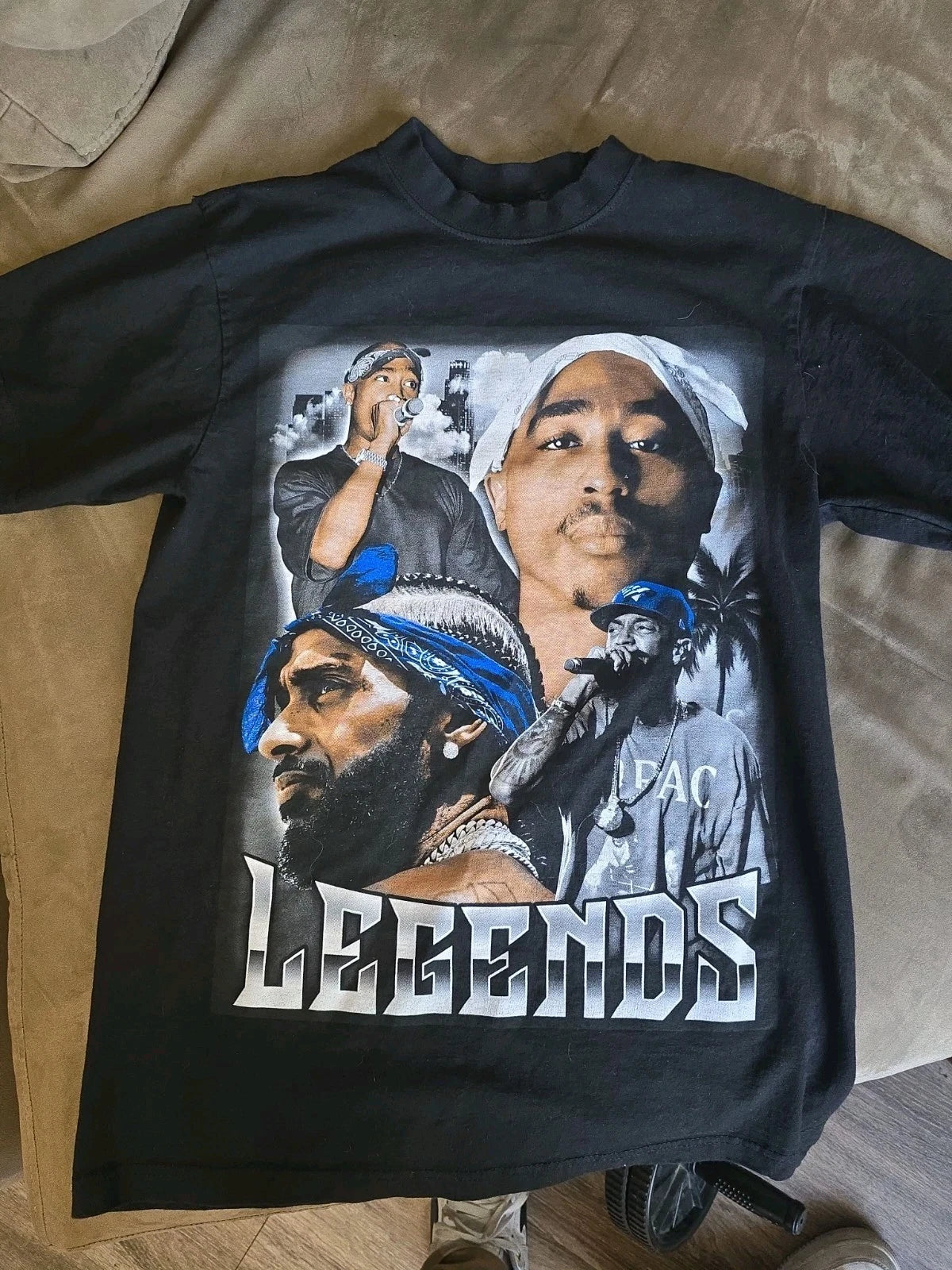 Shaka Wear 2Pac Nipsey Hussle Legends Rap Graphic Tee Medium Hip Hop Streetwear