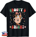 Christmas Groovy & Bright Hot Cocoa Hot Chocolate T-Shirt Retro Holiday Gift Image 1 of 4