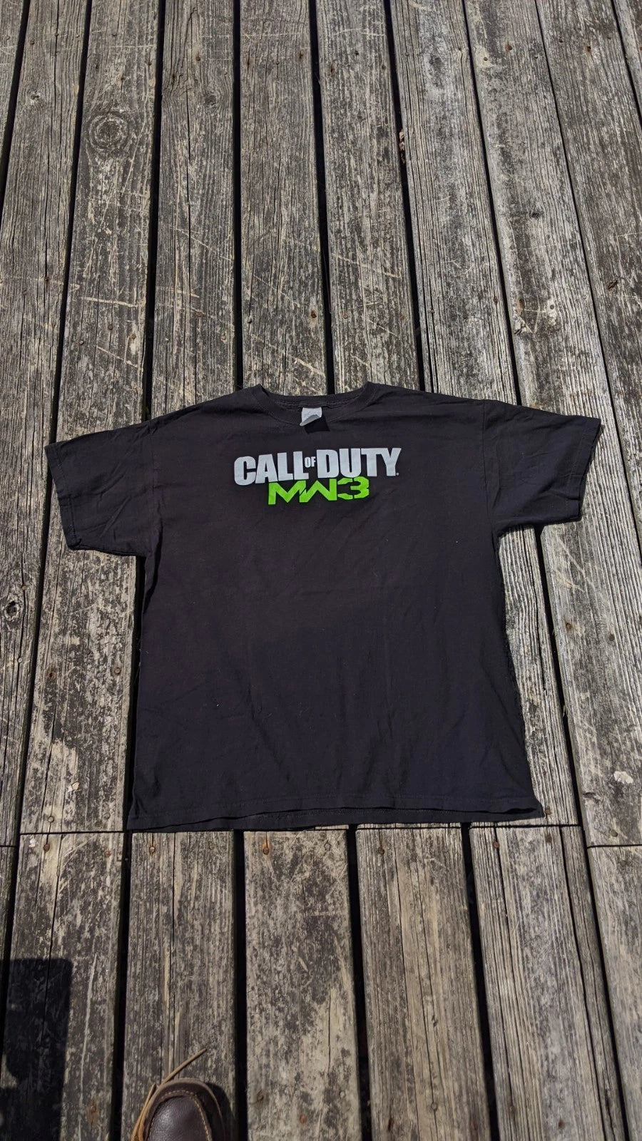 Call of Duty MW3 Shirt Black Modern Warfare 3 2011 Activision Gamer M&O Knits L