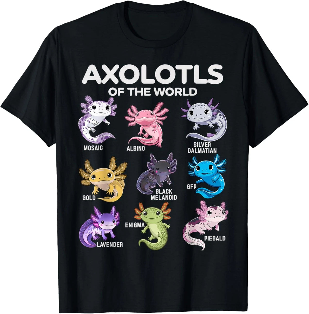 Cool Axolotl Kawaii Tee for Boys Girls Men - Axolotl kids T-Shirt Image 1 of 4