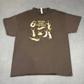 Gildan T-Shirt Mens XL Brown All The Otter Reindeer Graphic Short Sleeve Cotton