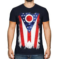 Ohio State Men's Grunge Flag T-Shirt Ohioan Jersey T-Shirt Gift