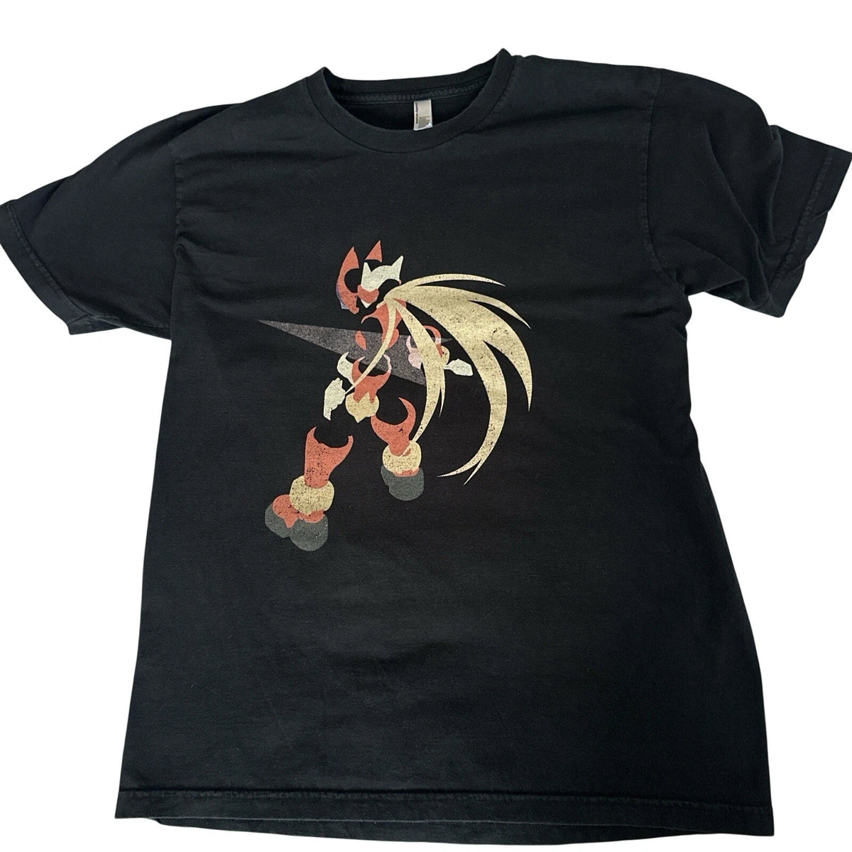 American Apparel Mega Man Zero Graphic T-Shirt Mens Large Black Capcom Gamer Tee