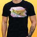Mens Locust Motif Cotton T-Shirt Size XS to 5XL