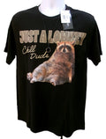 Men's T-shirt Large Black Just A Low Key Chill Dude Graphic Print NEW