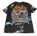 Rock Hard Tie-Dye Graphic Tee Black Blue Grunge Y2K Streetwear XL State of Crew