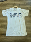 Vintage Sleepless in Seattle Shirt Mens Large white  1993 Movie Promo Tee 90s