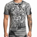 $58 AFFLICTION Black PUPPET MASTER Short Sleeve Slim Fit Y2K MMA Elite T-shirt