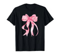 Girly & Trendy Cute Pink Ribbon Bow Tie Watercolor Ribbon T-Shirt