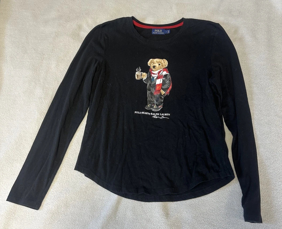 Ralph Lauren Polo Bear Hot Cocoa Long Sleeve Mens Size S