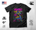 Neon Aquarius Water Bearer Collage Zodiac T-Shirt Black Unisex
