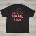 Anti Social Social Club Logo Graphic Black Cotton Knit Crew Neck Tee Mens 2XL
