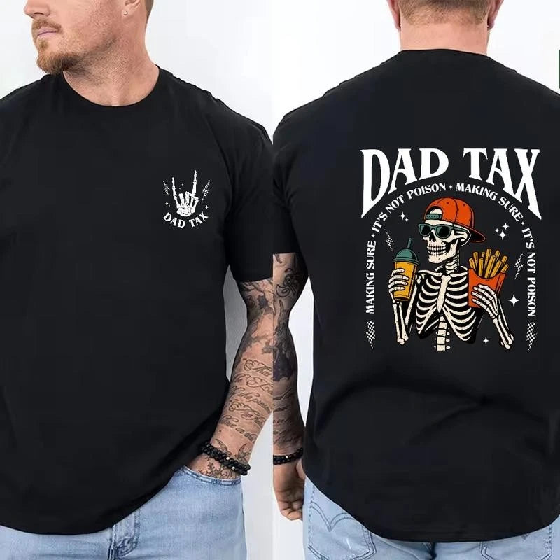Funny Skeleton Dad Life Humor Graphic T-Shirt For Casual Family Vibes