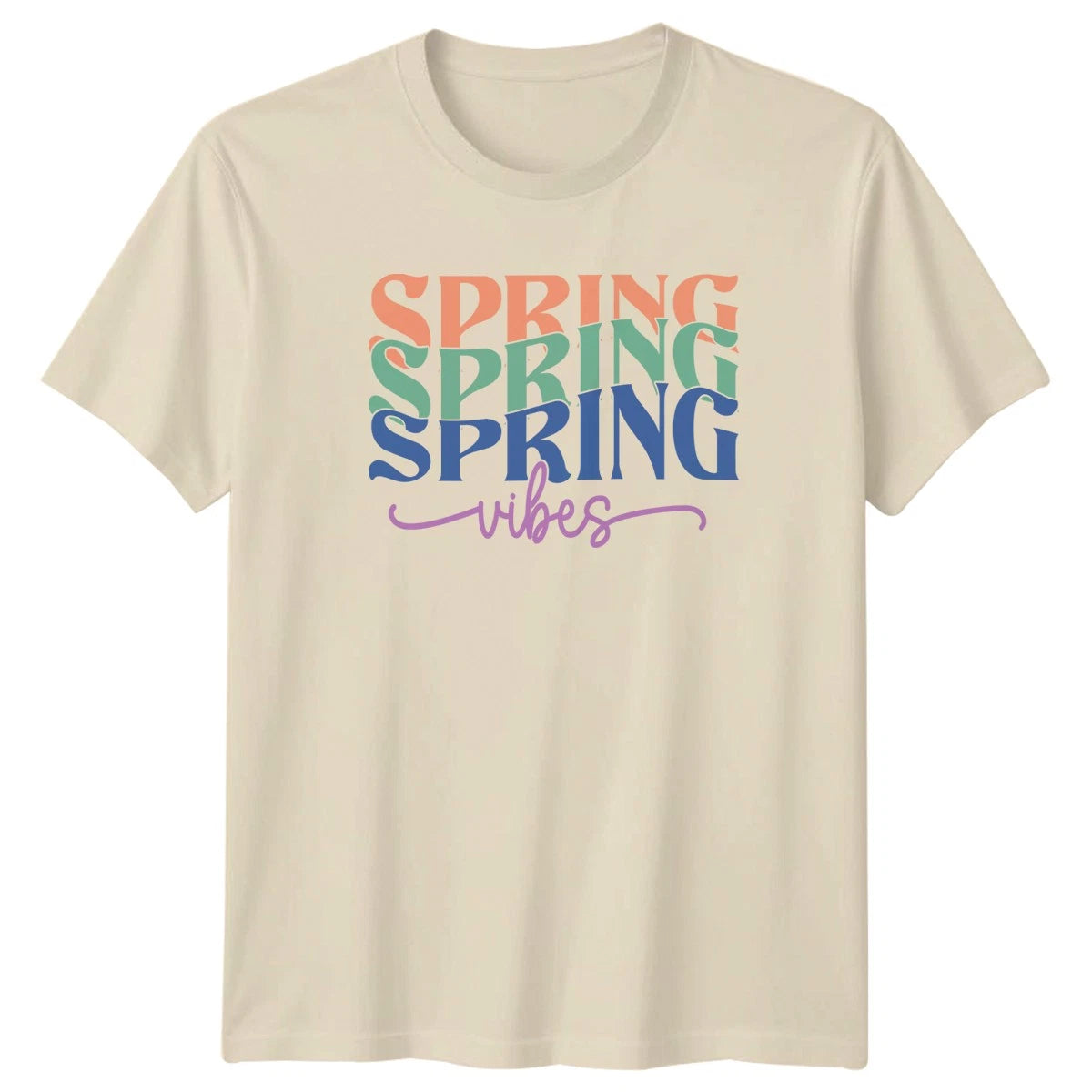 Spring Vibes T-Shirt Retro Groovy Aesthetic Seasonal Apparel