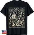 2027 New Year Celebration Retro Countdown Party Men Women T-Shirt