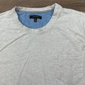 Tahari Pocket T-Shirt Mens XL Minimalist Cotton Blend Regular Fit Heather beige