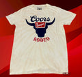 New Coors Rodeo Bull Horns Banquet 1873 Tie Dye Classic Men's Vintage T-Shirt