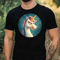 Mens Funny Grumpy Unicorn Print Cotton T-Shirt Size XS to 5XL