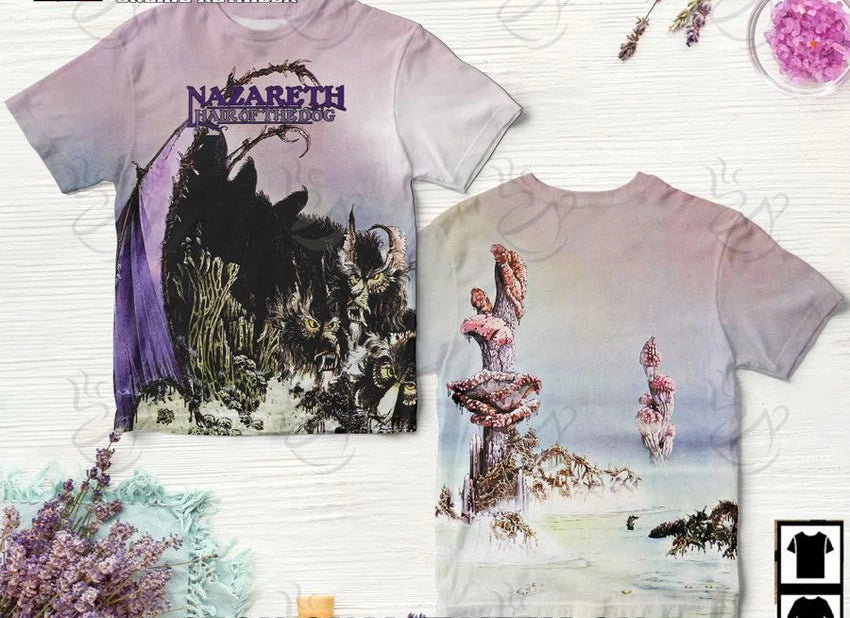 Nazareth Band Hair Of The Dog  Rock ‘n Roll Album 3D T-shirt S to 5XL 2F1786