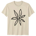 Minimalist Hand Drawn Floral Design T-Shirt Botanical Flower Birthday Gift