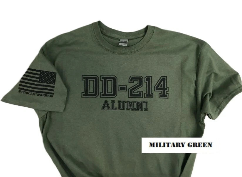 DD-214 Alumni Military T-shirt. Perfect For Marines, Army, Navy Air-force 826
