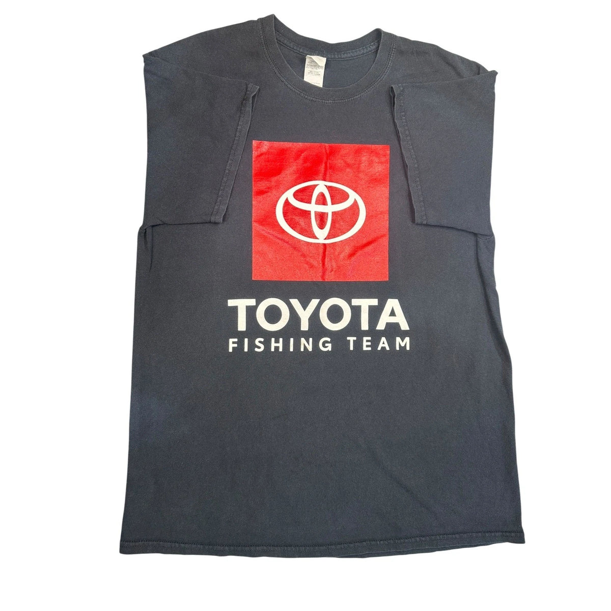Gildan Toyota Fishing Team Mens Graphic T-Shirt Black Large Cotton Short Sleeve