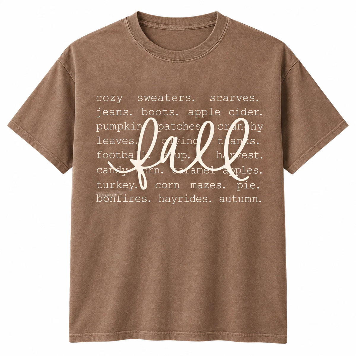 Cozy Fall T-Shirt Autumn Favorites Pumpkin Patch Thanksgiving Graphic Tee