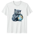 Cute Kitten Wearing Glasses T-Shirt Geography Cat Birthday Gift For Him And Her