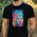 Mens Llama Astronaut Print Cotton T-Shirt Size XS to 5XL