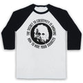 ALBERT EINSTEIN SECRET TO CREATIVITY GENIUS UNOFFICIAL 3/4 SLEEVE BASEBALL TEE