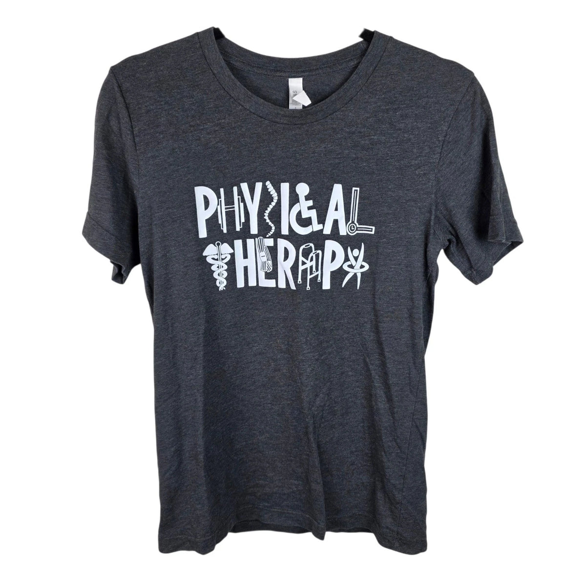 Bella Canvas Physical Therapy T-Shirt Unisex Small Gray Good Medical Graphic Tee