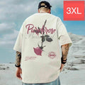 Men s Short Sleeve T Shirt (Rose 3XL White) Simple Spring Autumn Clothing Top 03