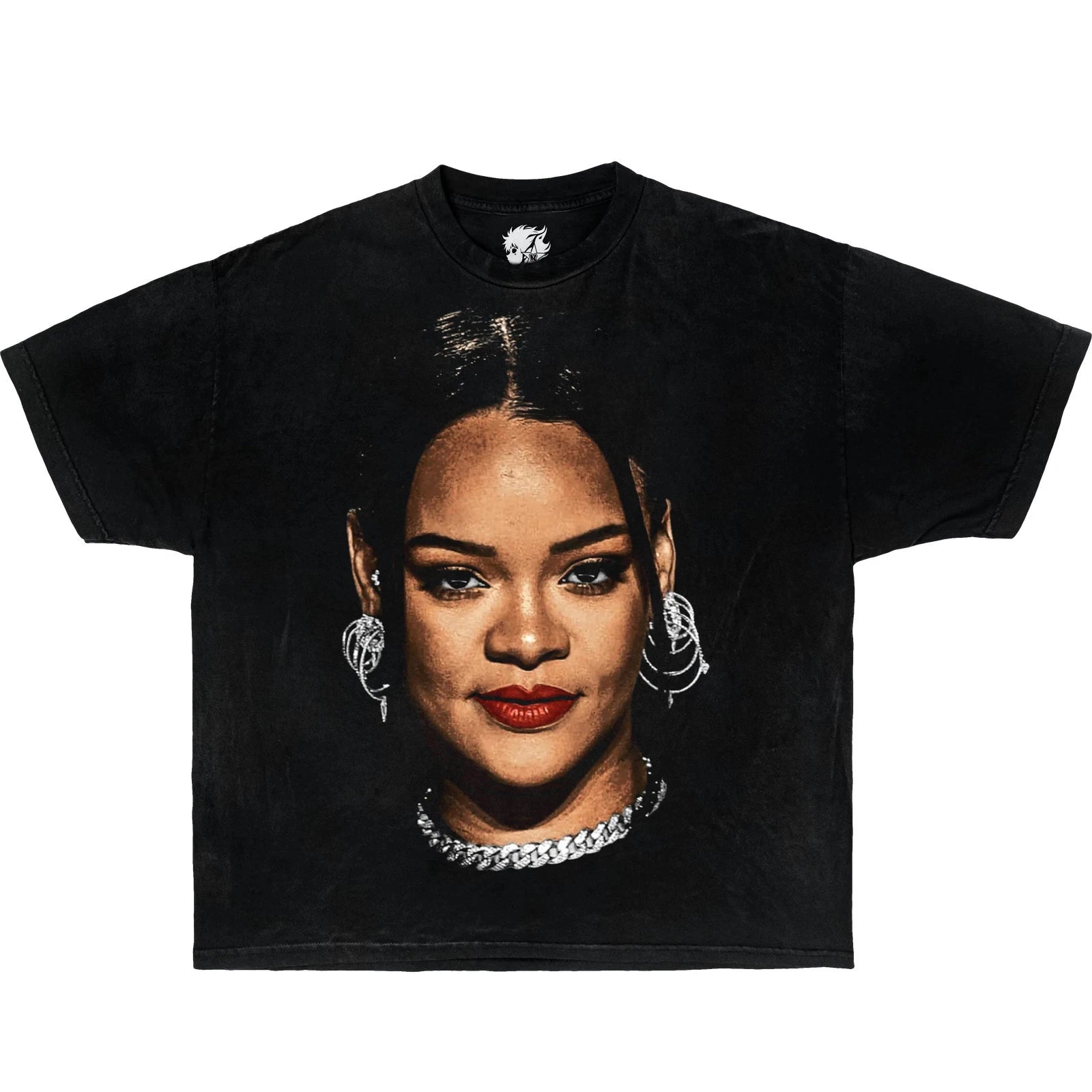 Rihanna Boxy Vintage Shirt Graphic Rap Tees Oversized Streetwear Y2K
