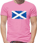 Scotland Grunge Style Flag - Mens T-Shirt - Edingburgh Glasgow Country Travel
