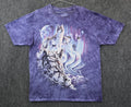 The Mountain Find 10 Wolves T-shirt Mens Size XL Purple Tie Dye Fantasy Puzzle
