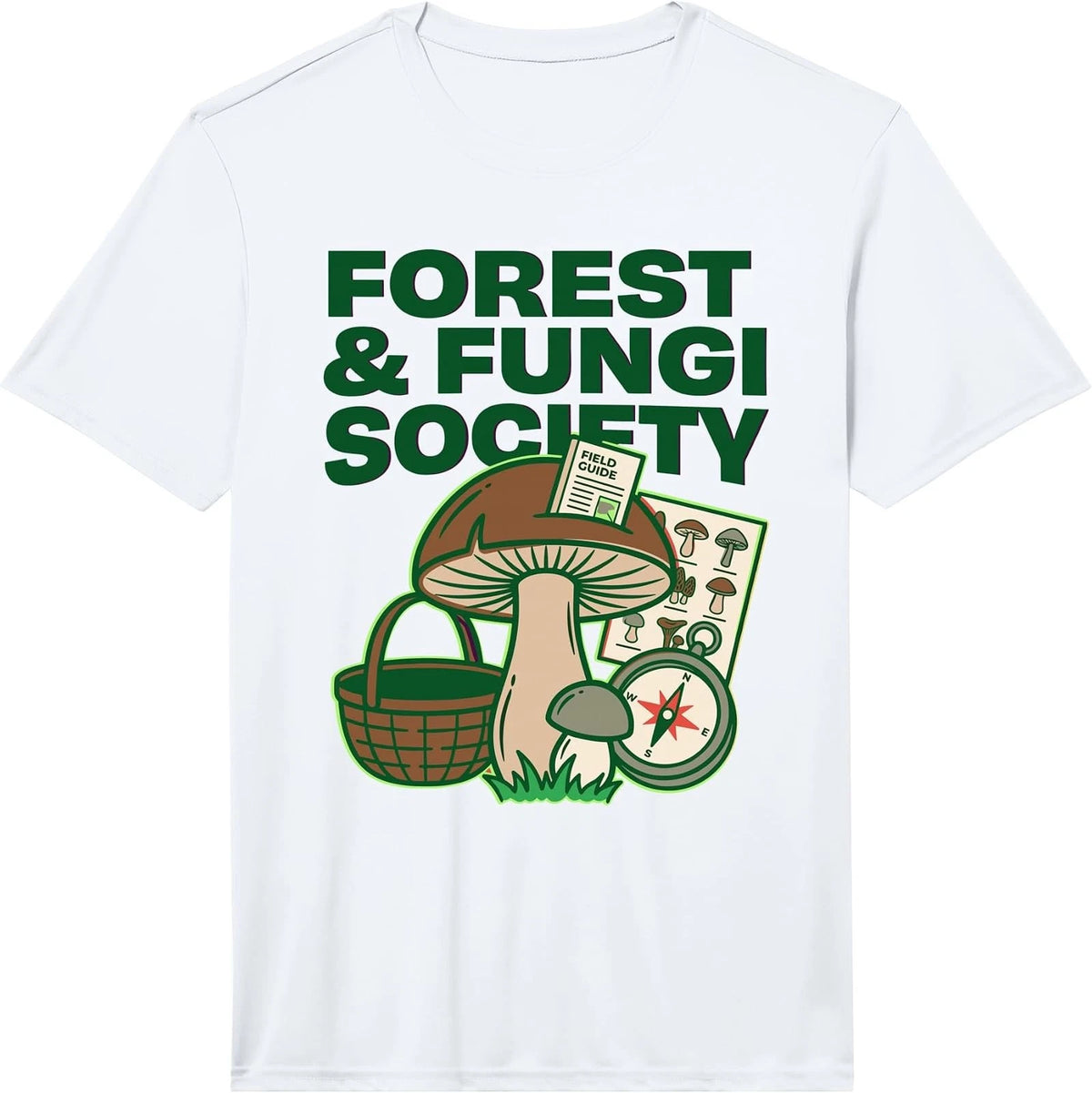 Forest & Fungi Society Explorer Mushroom Foraging Adventure T-Shirt