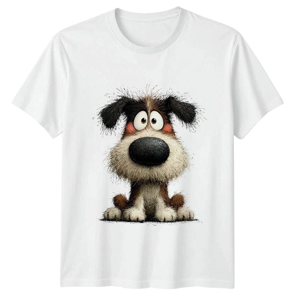 Cute Dog Illustration T-Shirt Terrier Dog Lovers Birthday Gift For Him And Her