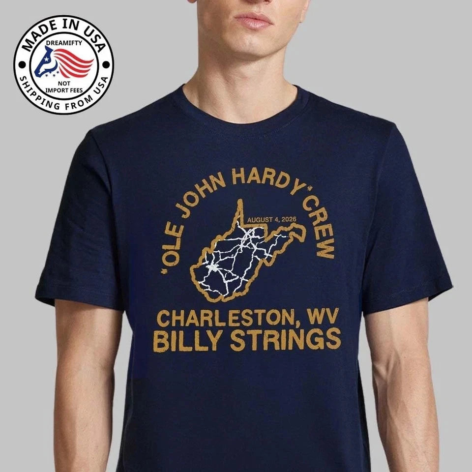 Billy Strings Charleston WV August 4 2026 Bluegrass Concert T-Shirt S-5XL