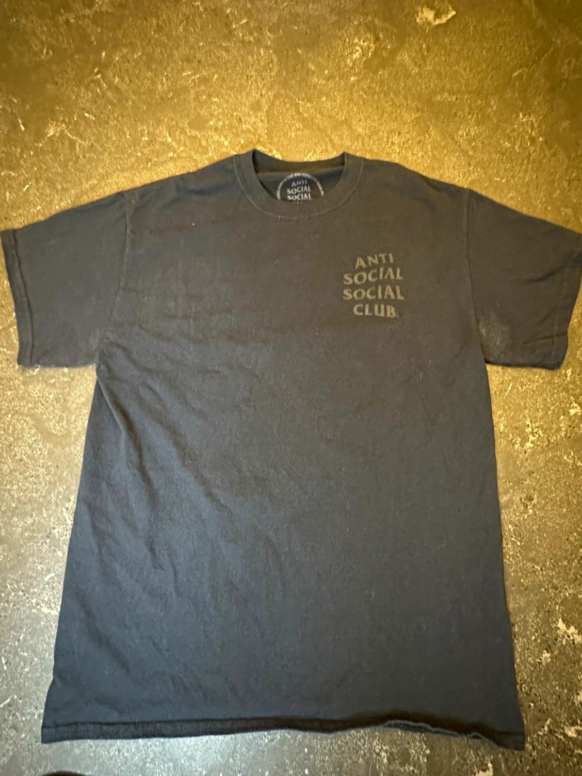 Anti Social Social Club Black Logo Graphic Tee Men’s M Cotton Jersey Crew
