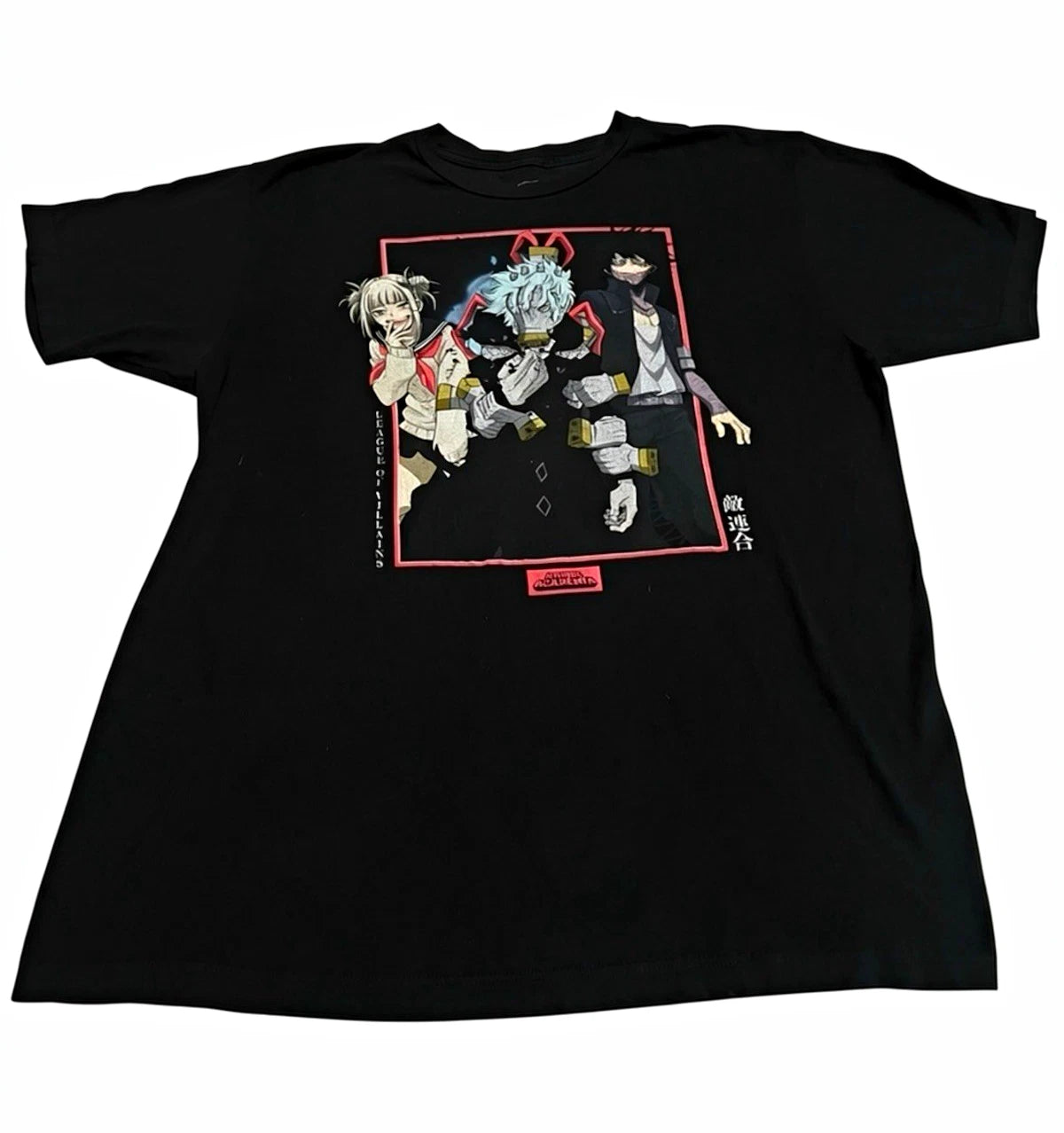 My Hero Academia League of Villains Graphic Tee Black Men's L Crew Neck