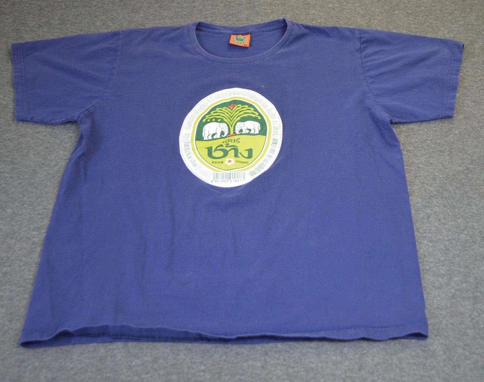 Chang Beer Thailand AIBA Elephant Logo Blue T Shirt XL Breweriana On The Beach