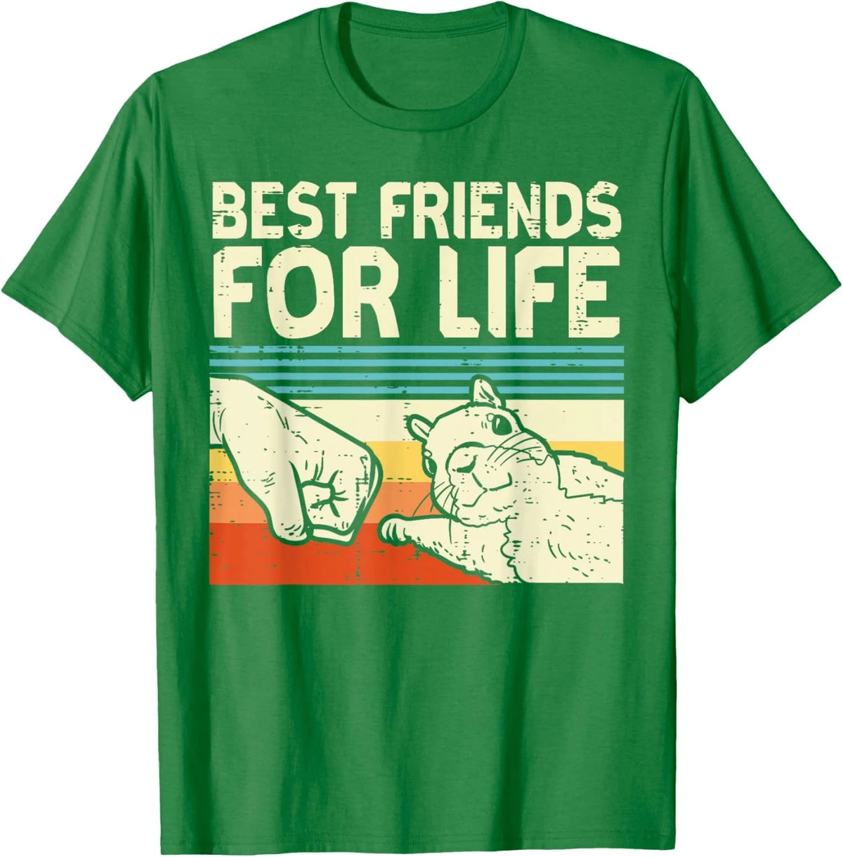 Best Friend For Life Squirrel Fist Bump Cute Retro T-Shirt Image 1 of 3