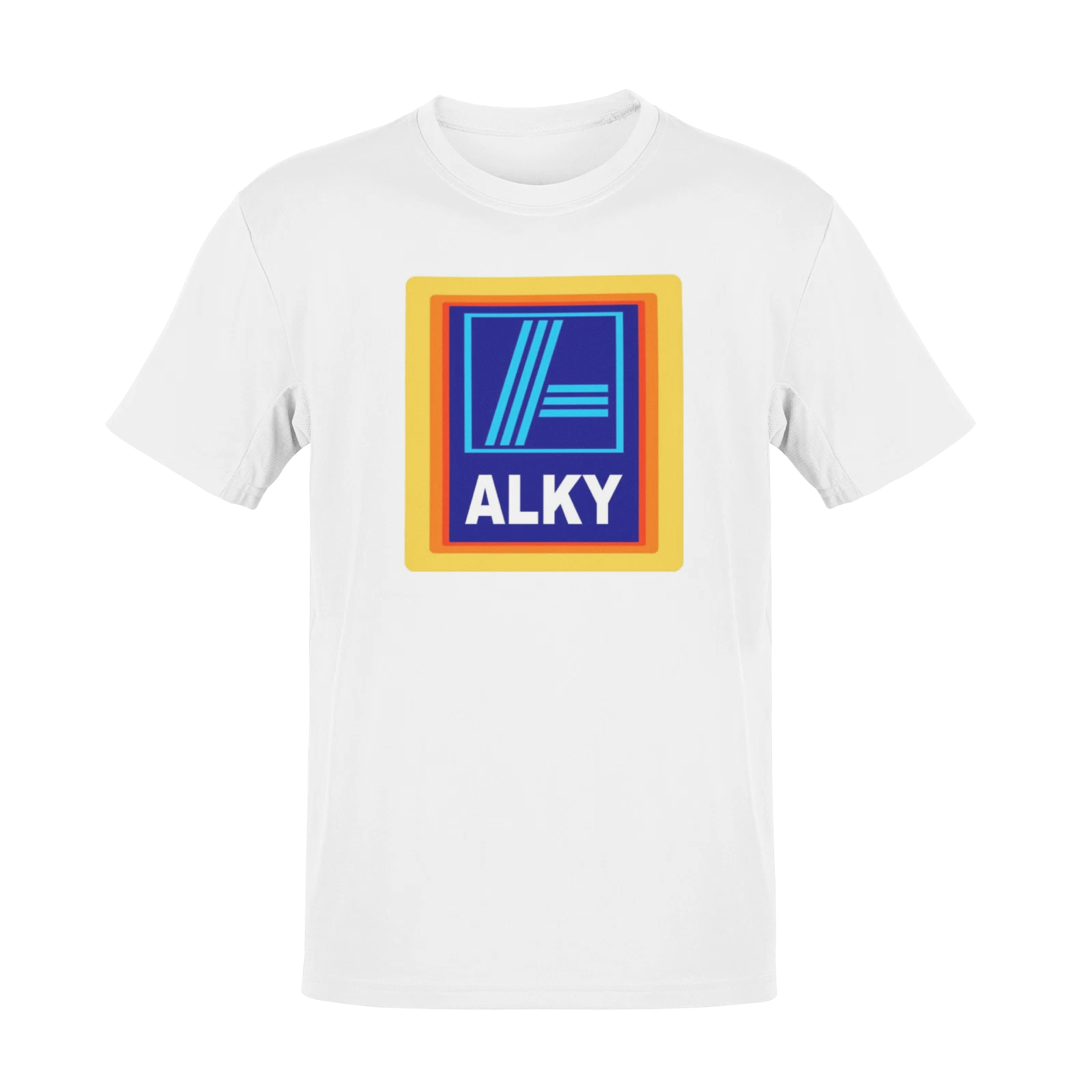 FUNNY ALDI ALKY Mens T-Shirt Funny Joke Parody Designer Sleep Dad Husband Gift