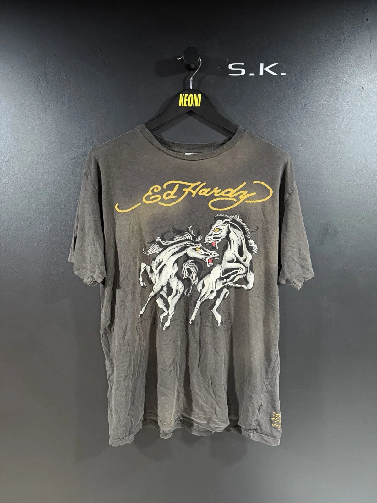 2000s Y2K Vintage Ed Hardy Horses Soft Grunge Tee XL