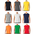 Mens Cotton Sleeveless T Shirt Tank Solid Blank Hot Summer Gym Cool Comfort US