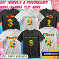 Personalised Custom Name Number T-Shirt Colorful Building Blocks Gifts