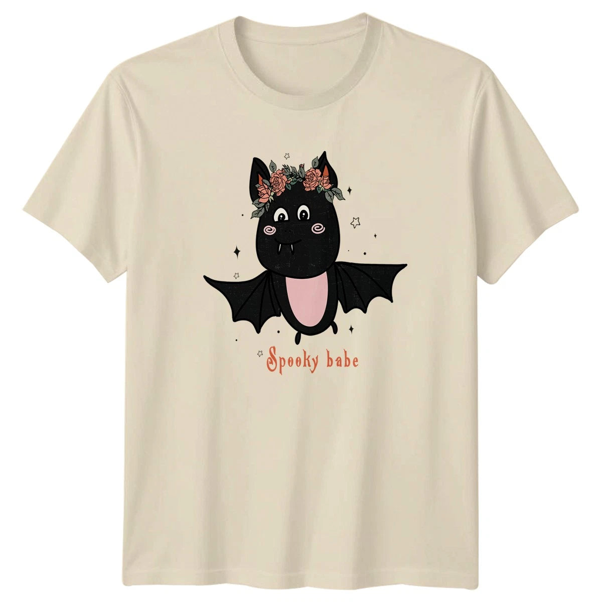 Spooky Babe Womens T-Shirt Spooky Cute Bat Halloween Halloween Gift For Her